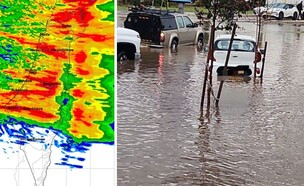 גשם בתל אביב (צילום: אבשלום ששוני, פלאש 90)