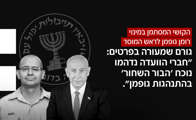 הקושי המסתמן במינוי רומן גופמן לראש המוסד