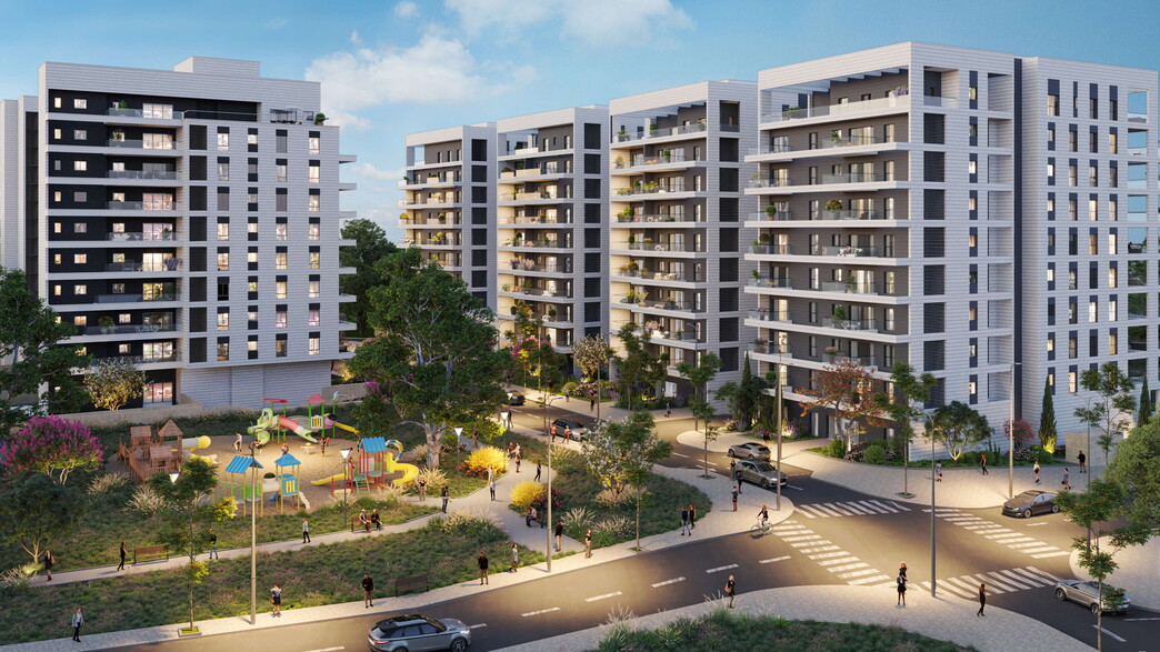 הדמיה של מבנה המגורים בלב לוד