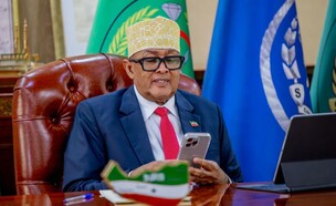 נשיא סומלילנד בעת שנתניהו הכריז על המדינה כריבונית (צילום: Dr. Mohamed Hagi)