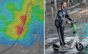 תחזית גשם (צילום: מרים אלסטר: פלאש 90  |  Windy.com)