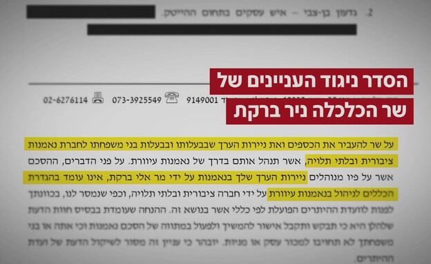 הסדר ניגוד העניינים של השר ניר ברקת