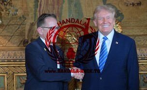 צחי ברוורמן ודונלד טראמפ (צילום: מתוך חשבון הטוויטר של HANDALA)