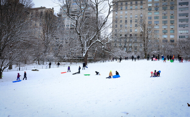 שלג בניו יורק (צילום: רויטרס)