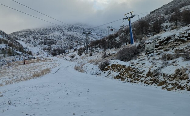 שלג בחרמון (צילום: באדיבות אתר החרמון)