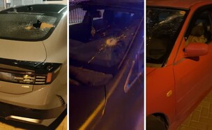 שמשות החלונות והרכבים שנופצו בבאר שבע