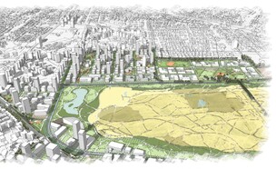 רובע סובב חולות בחולון (הדמיה: ארי כהן-מיכאל וינד אדריכלות ובינוי ערים)