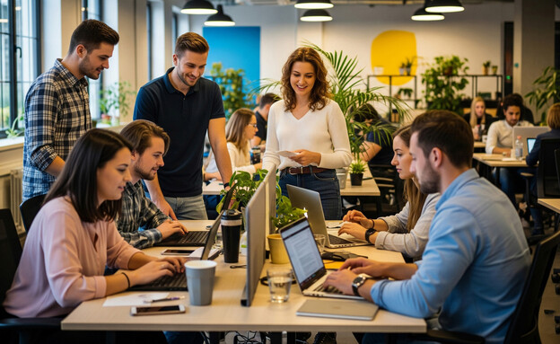 עובדים במשרד עובדים במשרד