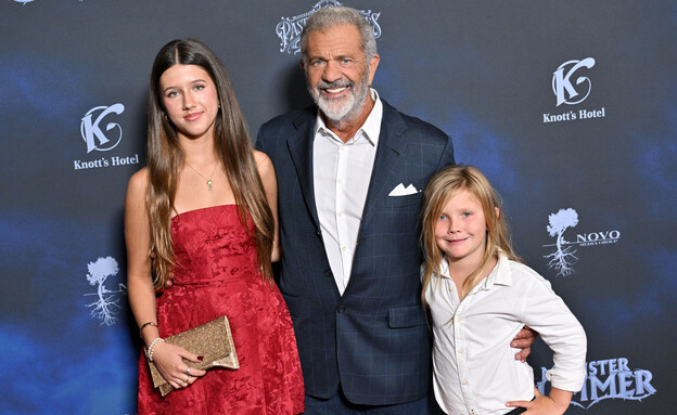 מל גיבסון עם ילדיו