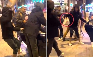 תקיפה של ישראלים בברצלונה (צילום: פרטי)