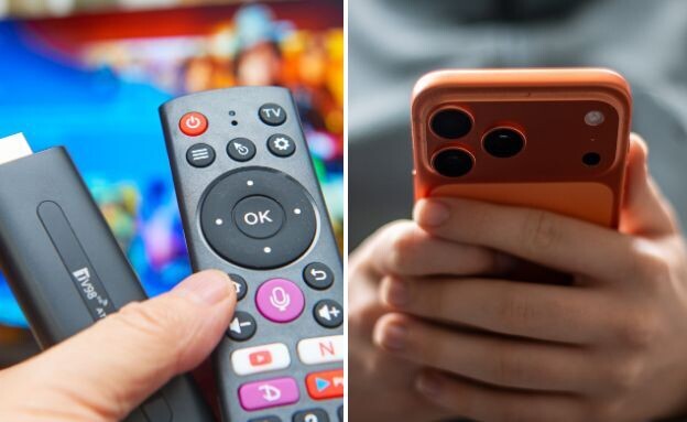 צפייה בטלוויזיה, גלישה בטלפון (צילום: Matt Cardy, Peter Dazeley, getty images)