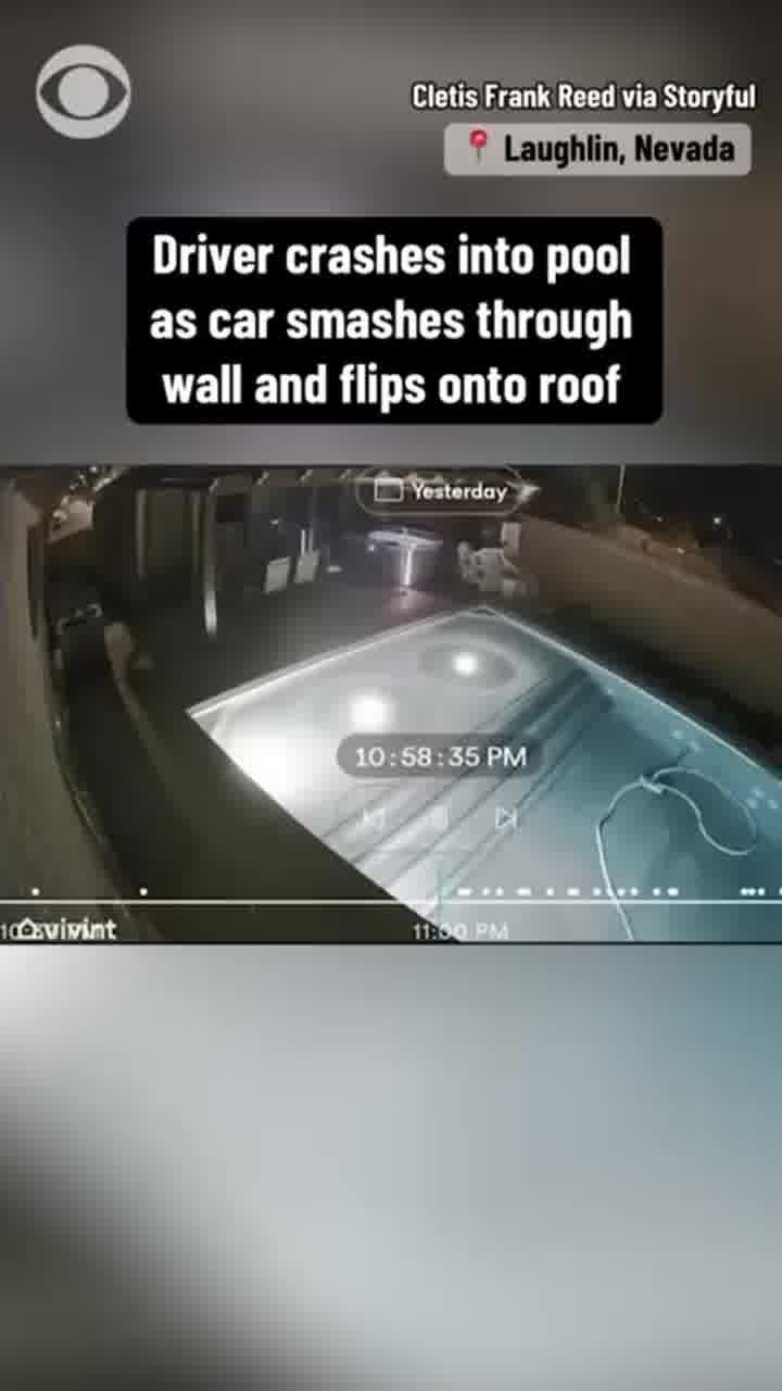 שחייה לילית: נהג איבד שליטה ועף לתוך בריכה