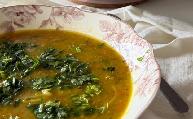 סיר כזה על הכיריים והסתדרתם. מרק עדשים של חנושה