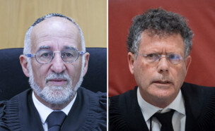 יצחק עמית ואשר קולה (צילום: חיים גולדברג, דוד כהן, פלאש90)