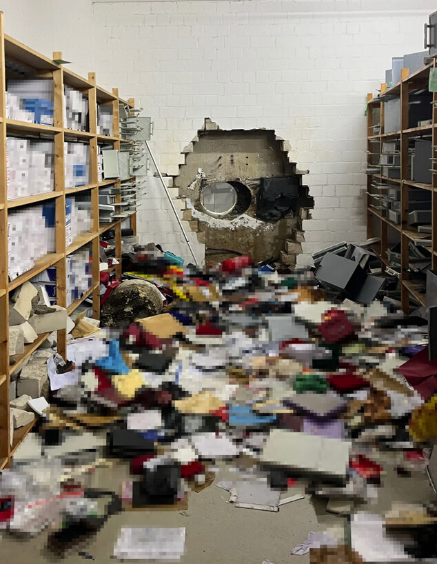 חדר הכספות שנשדד בבנק Sparkasse בגלזנקירכן בגרמניה