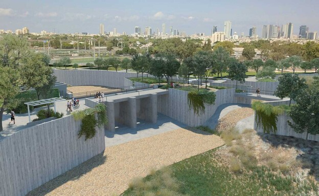 סכר על זרימת נחל איילון בפארק אריאל שרון 