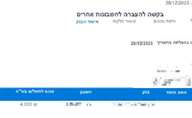ההעברה שבוצעה לנוכל