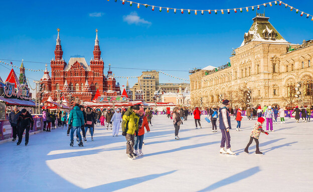 מבלים שלג מוסקווה רוסיה
