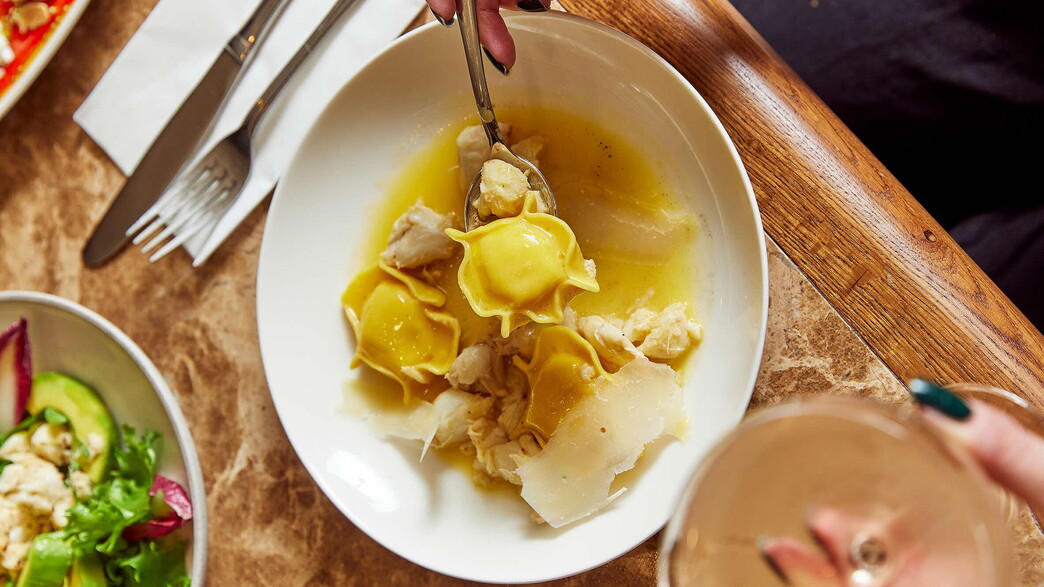 אניולטי מסקרפונה ובשר סרטנים