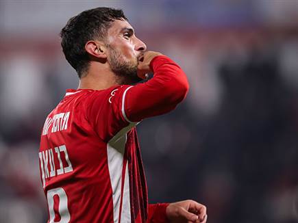 כנעאן עם שער ליגה ראשון במדי ב&ldquo;ש (צילום: מאור אלקסלסי)