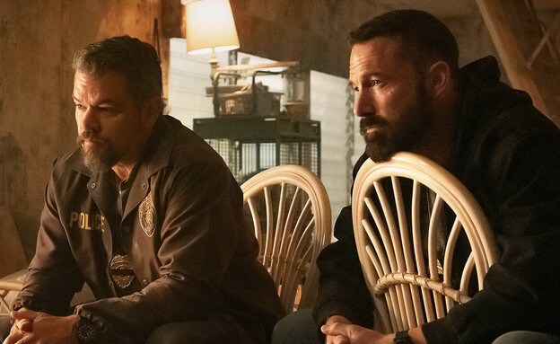 בן אפלק, מאט דיימון, "המכה" (צילום: Claire Folger/Netflix, יחסי ציבור)