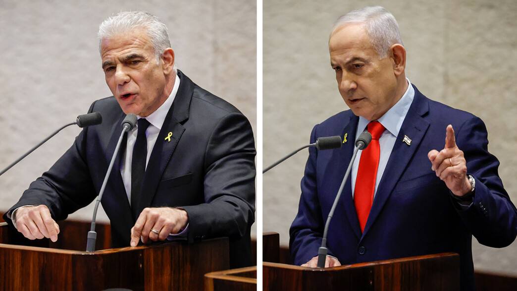 בנימין נתניהו ויאיר לפיד בדיון 40 חתימות