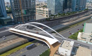 גשר יצחק נבון בתל אביב (אילוסטרציה: האוסמן אדריכלים)