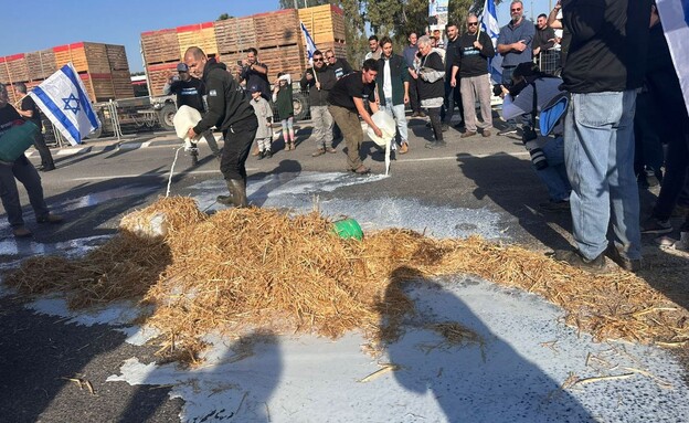 מחאת הרפתנים והחקלאים על החלב