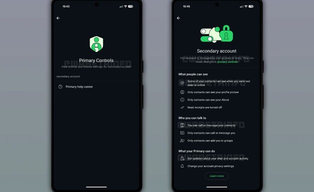 עדכון הבטא של בקרת ההורים החדשה של וואטסאפ עדכון הבטא של בקרת ההורים החדשה של וואטסאפ