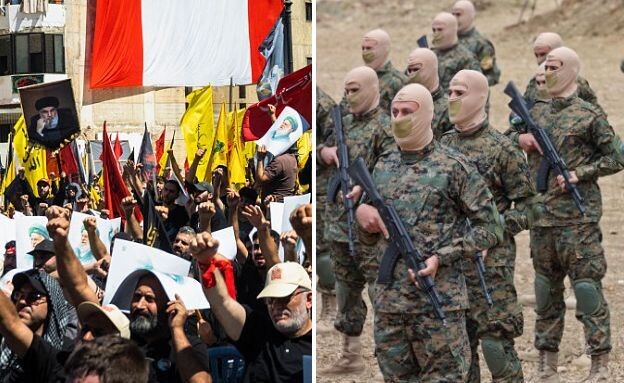 תומכי ארגון הטרור מעבר לגבול (צילום: NAEL CHAHINE | ANWAR AMRO/Middle East Images/AFP via Getty Images)