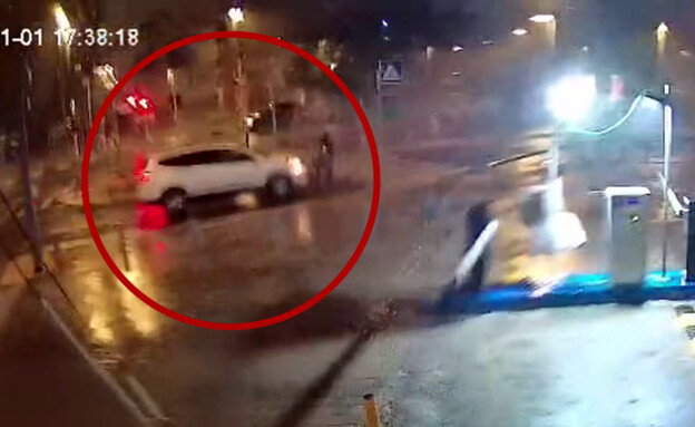 תיעוד תאונת הפגע וברח בת"א תיעוד תאונת הפגע וברח בת"א