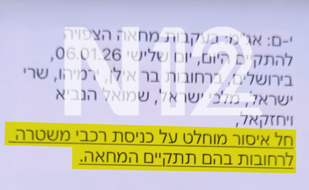 ההנחיה של המשטרה בנוגע למחאת החרדים