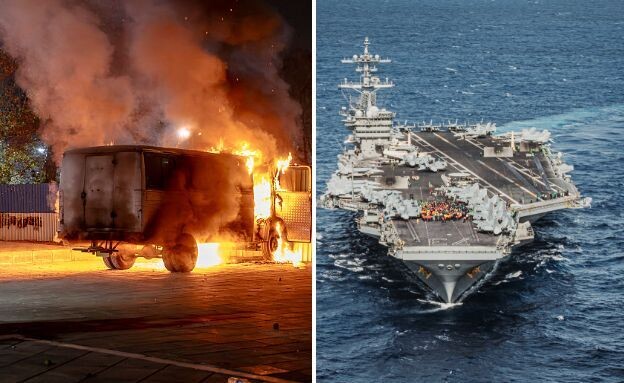 בדרך לעימות? (צילום: Khoshiran / Middle East Images / AFP via Getty Images | CENTCOM)