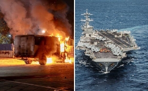 בדרך לעימות? (צילום: Khoshiran / Middle East Images / AFP via Getty Images | CENTCOM)