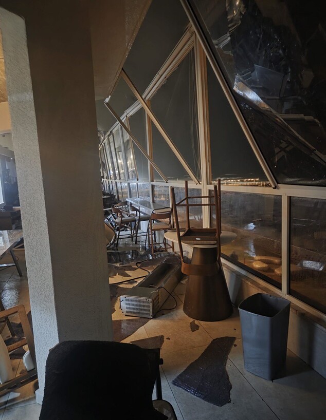 הרס במסעדה בנהריה בעקבות מזג האוויר הקיצוני הרס במסעדה בנהריה בעקבות מזג האוויר הקיצוני