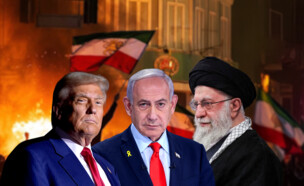 עלי ח'אמנאי, בנימין נתניהו, דונלד טראמפ והמחאות (צילום: אלוני מור, Reuters, פלאש90, AP, מתוך הרשתות החברתיות)