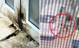 ההצתה במשרדים (צילום: דוברות המשטרה)