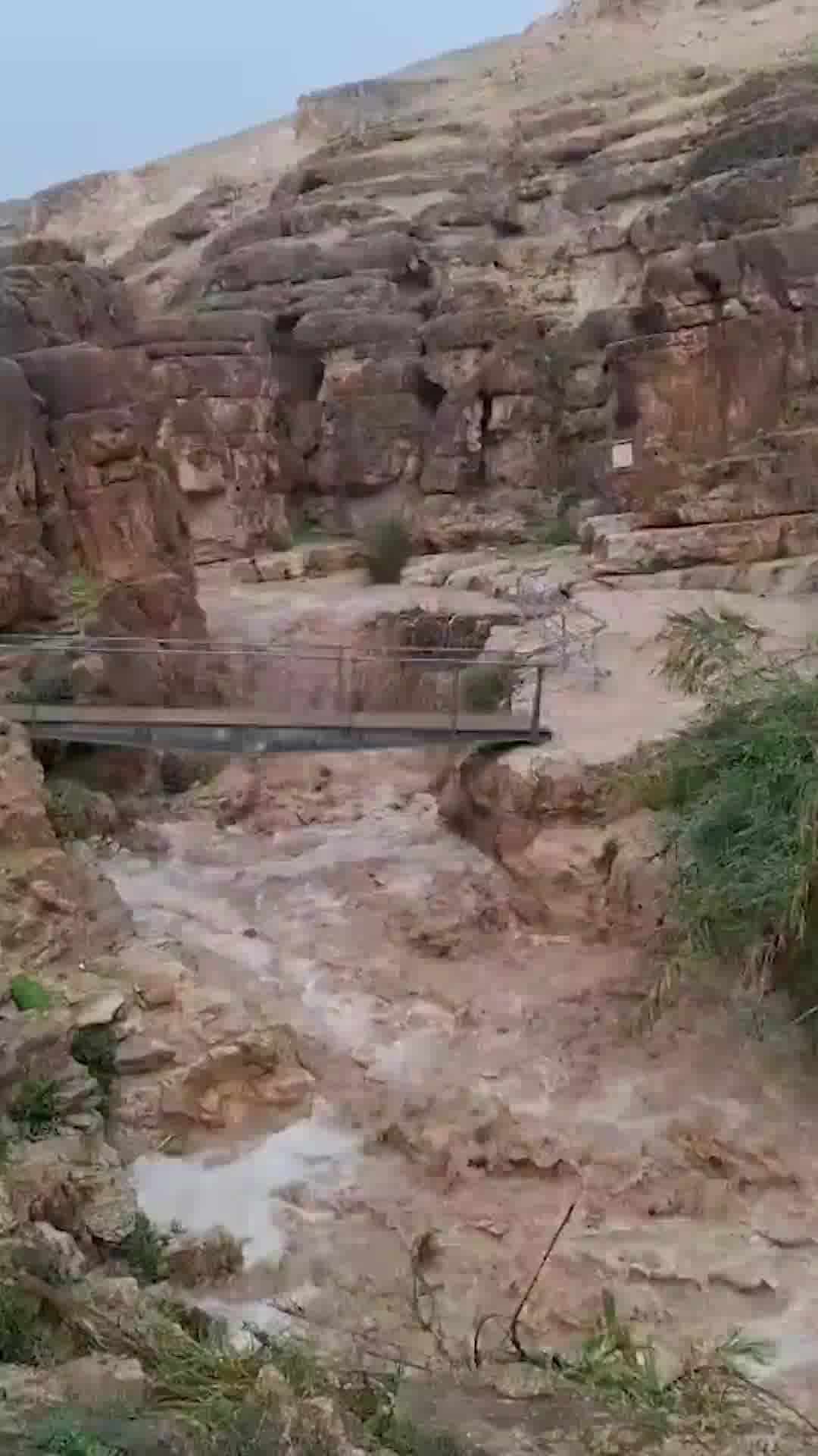 שיטפונות עוצמתיים בצפון מדבר יהודה. צילום: יחל"צ מגילות