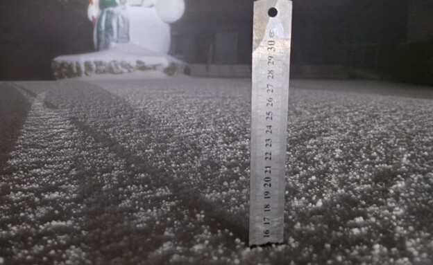 אתר החרמון נצבע בלבן