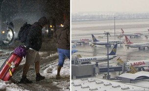 נמלי תעופה נסגרו באירופה (צילום: צילום מסך)