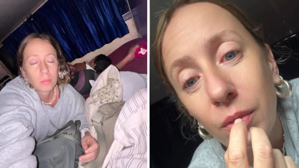 ולריה ברזין באוטובוס בהודו