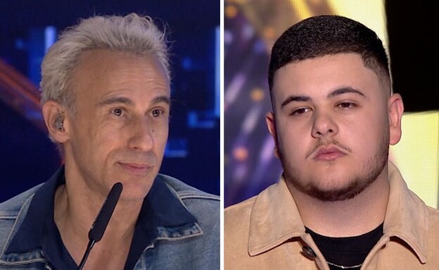 אסף אמדורסקי ושקד סולומון (צילום: מתוך "הכוכב הבא של ישראל לאירוויזיון", קשת 12)