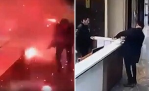 תיעוד הפיצוץ בבניין המגורים (צילום: רשתות חברתיות לפי סעיף 27א')