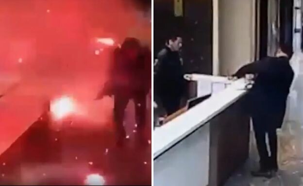 תיעוד הפיצוץ בבניין המגורים (צילום: רשתות חברתיות לפי סעיף 27א')