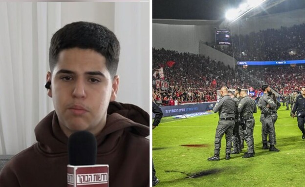 נער בן 15 שטוען: המשטרה עצרה אותי באלימות וערכה בי (צילום: דרבי: פלאש 90, איתמר: מתוך "חדשות הבוקר")