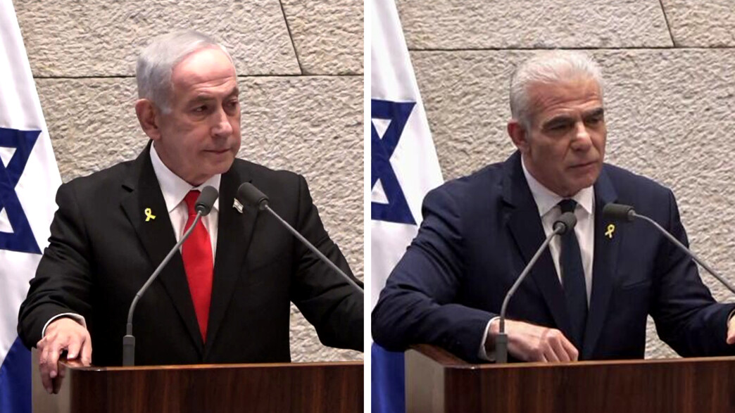 יו"ר האופוזיציה לפיד, ראש הממשלה נתניהו