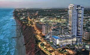 פרויקט המגורים The Blue Cliff בנתניה (הדמיה: Fuzion)