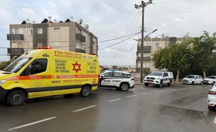 הזירה באופקים (צילום: תיעוד מבצעי מד"א)