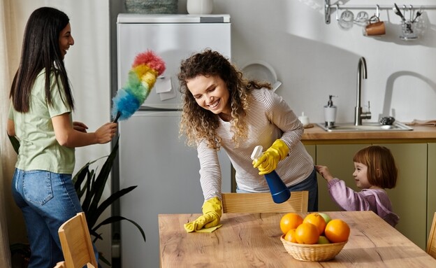 מנקות את הבית מנקות את הבית
