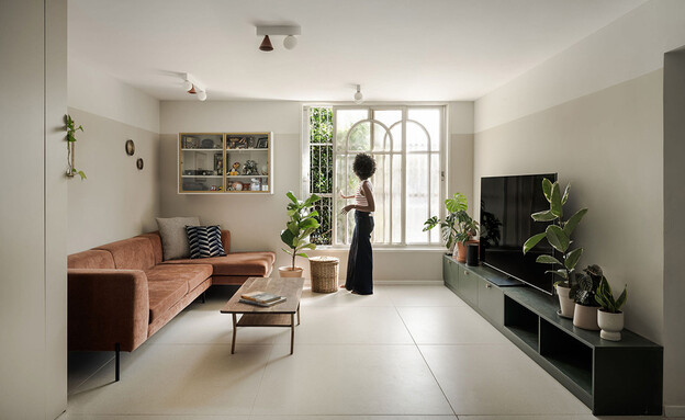 דירה בתל אביב תכנון ועיצוב פנים מיכאל ומור וולובץ  (צילום: קרין רבנה)